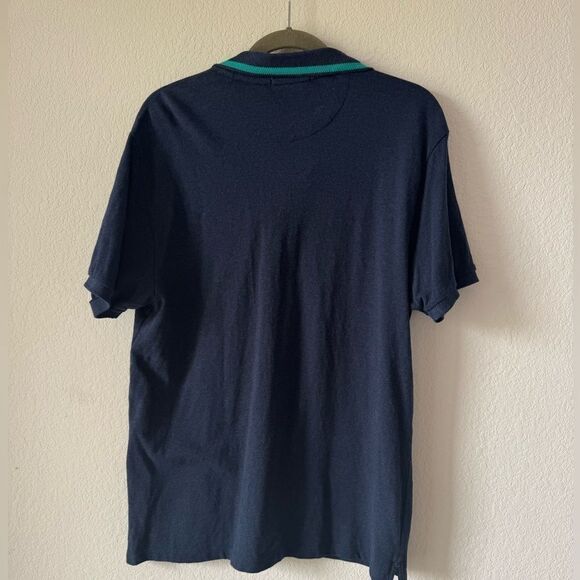 SCOTCH & SODA Men’s Polo Shirt L Navy Pullover Cotton Pique Logo Preppy - Picture 5 of 8